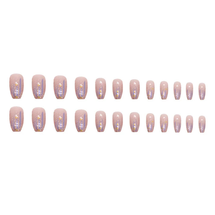 Sparkle Pink Square Press-on Nails