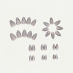 Titanium Grey Shiny Press-On Nail