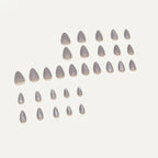 Titanium Grey Shiny Press-On Nail