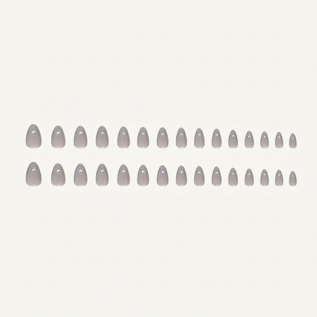 Titanium Grey Shiny Press-On Nail