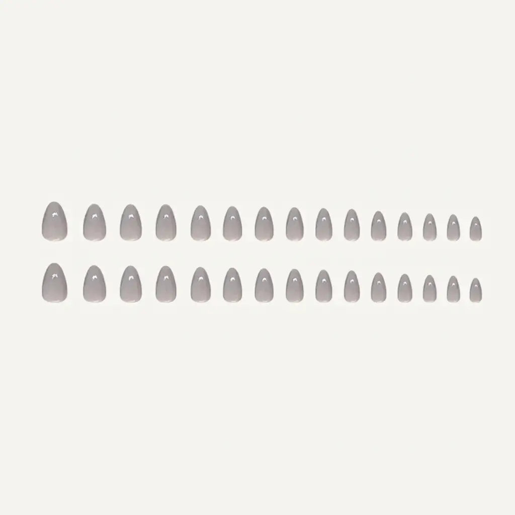 Titanium Grey Shiny Press-On Nail