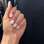 White French Tip Square Press-on Nails