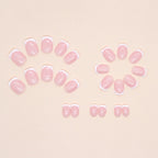 Soft Pink French Squoval Press-on Nails
