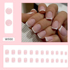 Soft Pink French Squoval Press-on Nails