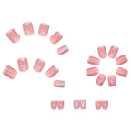 Silver Sparkle Pink Squoval Press-on Nails