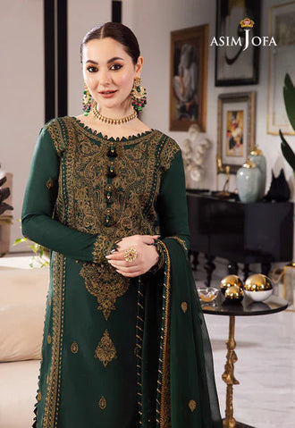 Dhanak 3PC Embroidered With Chiffon Embroidered Dupatta V244 - Unstitched