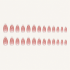 Salmon Pink Almond Press-On Nails.